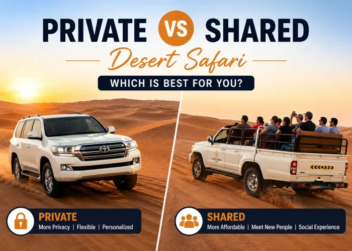 Private vs shared desert safari tours